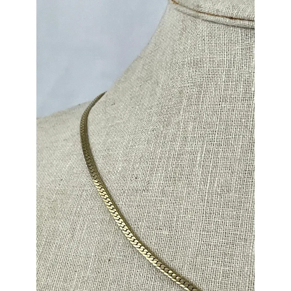 VTG Gold Tone Chain Necklace 19